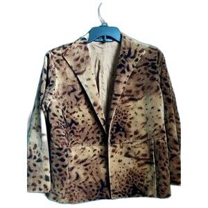 Linda Allard - Ellen Tracy Vtg Leopard Print Jacket - Fully Lined Size 10 Petite